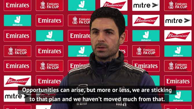 Preview image for Arteta sticking to transfer plans after Arsenal rough patch