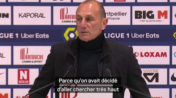 Preview image for Montpellier - Der Zakarian : "C’est impossible de défendre comme ça"