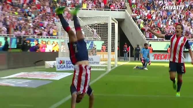 Preview image for Orbelín Pineda's two goals against Atlas in 2017