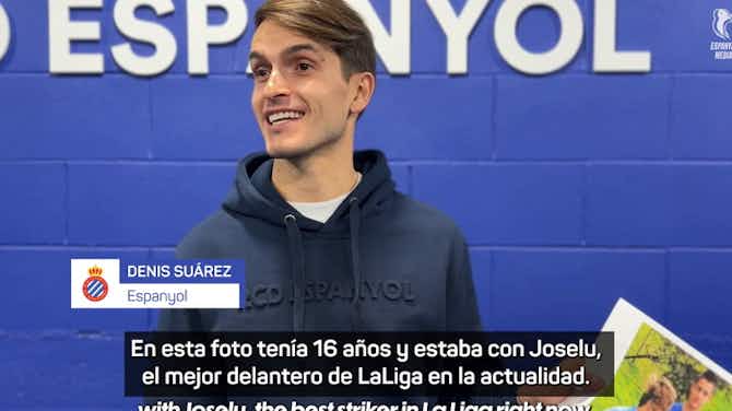 Imagen de vista previa para TÍTULO: Denis Suárez, contento de reencontrarse con Joselu, "el mejor delantero de LaLiga"  