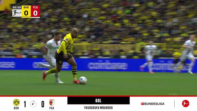 Imagem de visualização para Borussia Dortmund - Augsburg 1 - 0 | GOL - Youssoufa Moukoko