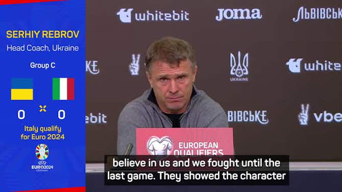 Preview image for Ukraine coach Rebrov proud of side's character as they now face playoffs