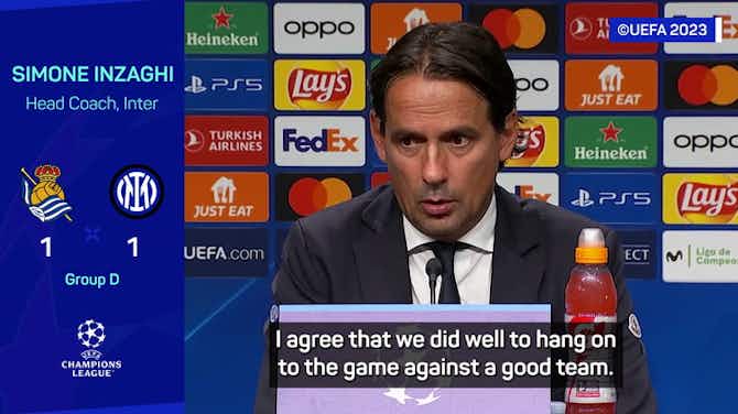 Anteprima immagine per Inzaghi admits Real Sociedad were better than Inter