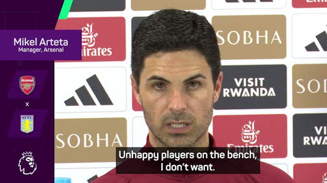 Anteprima immagine per 'Players can be angry so long as they make an impact' - Arteta on Arsenal's fringe