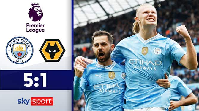 Preview image for VIERERPACK Haaland! | Manchester City - Wolverhampton Wanderers | Highlights - Premier League 23/24