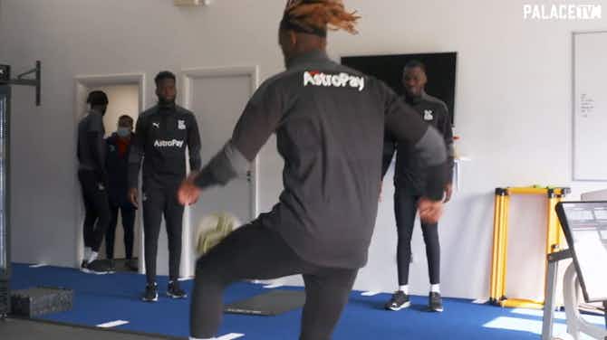 Preview image for Zaha in training ahead of Arsenal clash