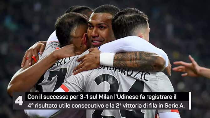 Anteprima immagine per Udinese, 3-1 al Milan e quel sogno chiamato Europa