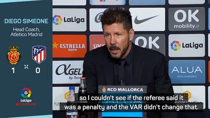 Preview image for Simeone not blaming a lack of focus for Atleti defeat
