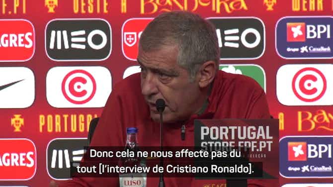 Image d'aperçu pour Portugal - L'interview de Cristiano Ronaldo n'affecte pas l'équipe selon Santos et Silva