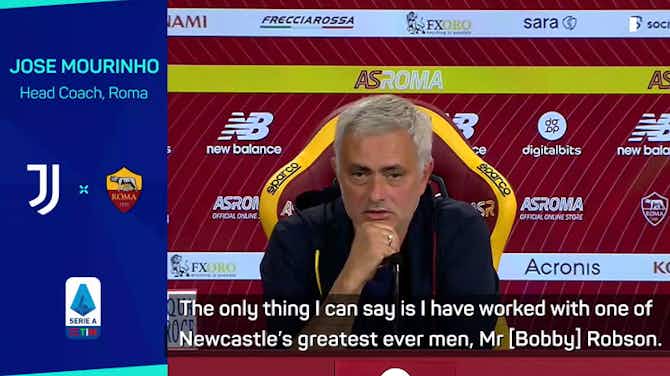 Preview image for Mourinho admits 'emotional link' with Newcastle, but insists he is happy at Roma
