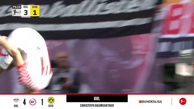 Imagem de visualização para RB Leipzig - Borussia Dortmund 4 - 1 | GOL - Christoph Baumgartner