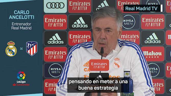 Imagen de vista previa para Ancelotti, en titulares: "Ojalá estar tanto tiempo en Madrid como Simeone en Atlético"