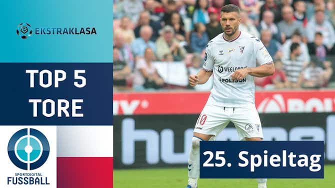 Vorschaubild für Poldi-Freistoß mit Lichtgeschwindigkeit, Szmyt vernascht ganze Defensive | Top 5 Tore | 25. Spieltag | Ekstraklasa