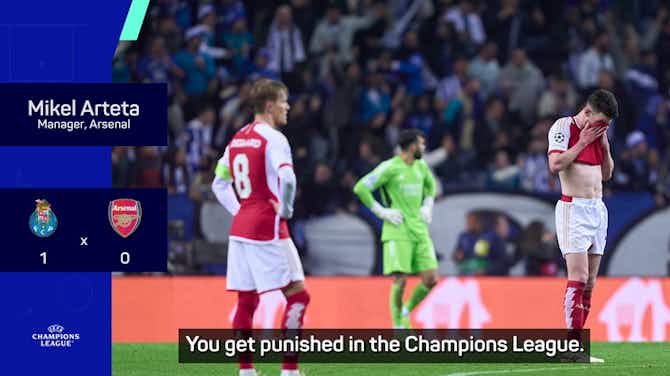 Imagem de visualização para 'We lacked threat' - Arteta reacts to late defeat at Porto