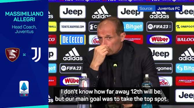 Anteprima immagine per 'Juventus have to reach 40 points!' - Allegri wary of relegation threat