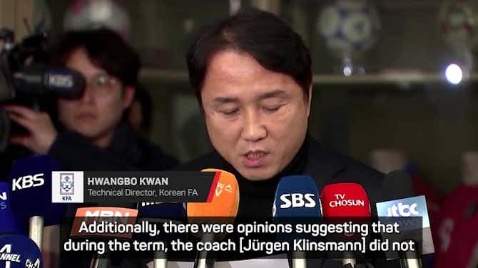 Pratinjau gambar untuk Korean FA call for Klinsmann sacking