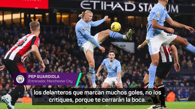 Vorschaubild für Guardiola, sobre Haaland: "Los delanteros top siempre te cierran la boca"