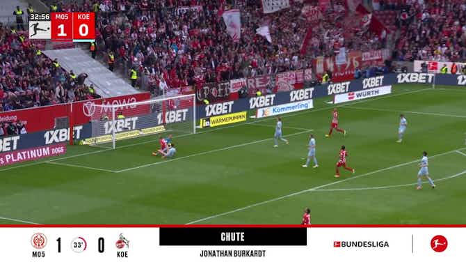 Imagem de visualização para Mainz - Colônia 1 - 0 | CHUTE - Jonathan Burkardt