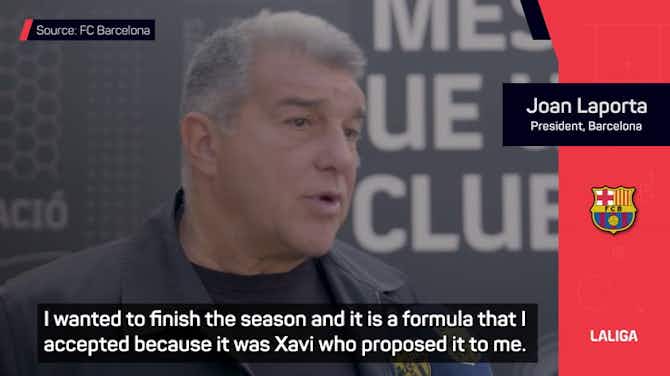 Preview image for Xavi will always be a Barcelona legend - Laporta