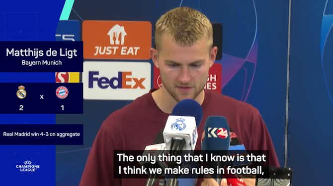 Anteprima immagine per De Ligt stunned by controversial offside call