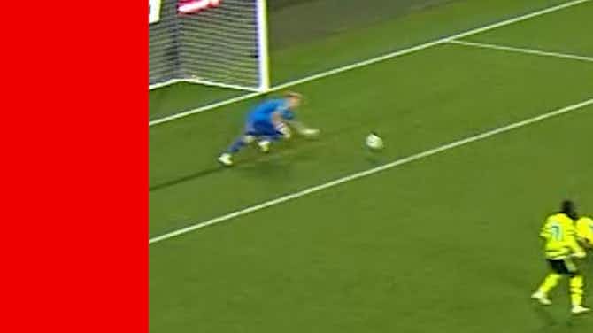 Preview image for Ramsdale's bottom corner save against Brentford
