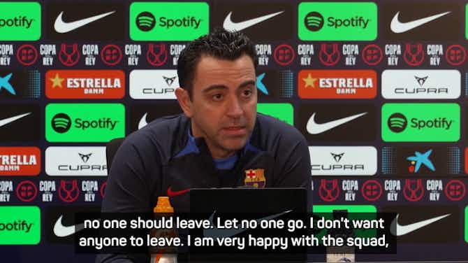 Preview image for Xavi keen to keep Barca squad together amid transfer window rumours
