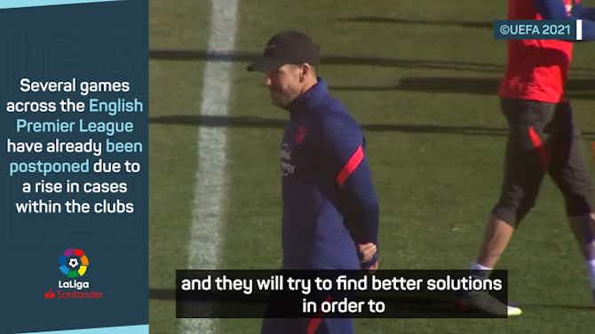 Preview image for Simeone backs LaLiga to find solutions amid rising Covid-19 cases