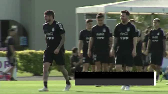 Preview image for Messi returns to training ahead of World Cup qualifier against Uruguay