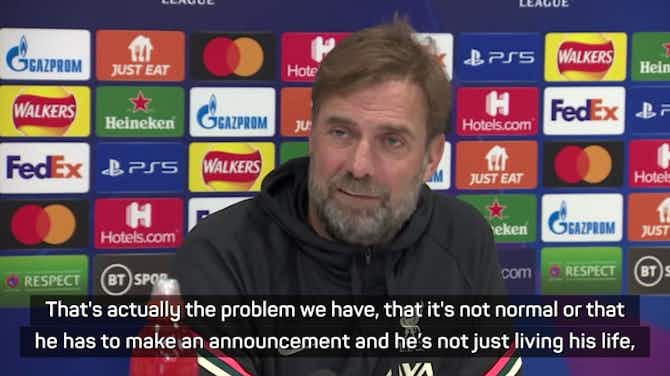 Preview image for Players 'would never have a problem' with a gay team-mate - Klopp on Josh Cavallo