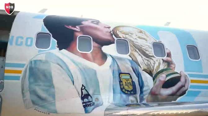 Vorschaubild für Unveiling event of Maradona's customized aircraft