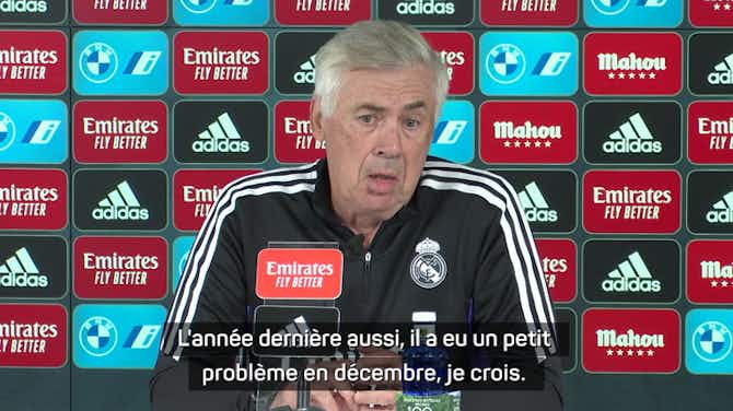 Image d'aperçu pour Real Madrid - Ancelotti : “Si Benzema ne joue pas le derby de dimanche prochain, il n'ira pas avec l'équipe nationale”