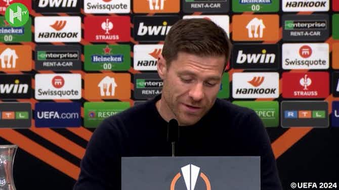 Anteprima immagine per Xabi Alonso left speechless after Leverkusen came from behind vs Roma