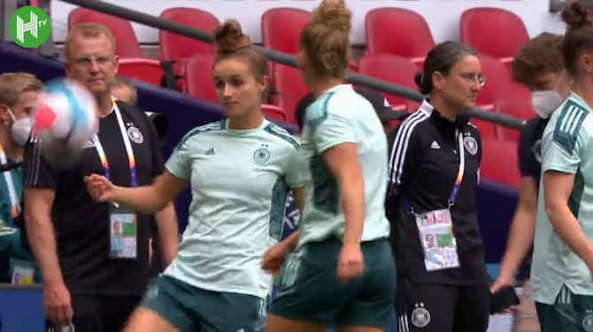 Preview image for Germany women train at Wembley Stadium ahead of the final vs England