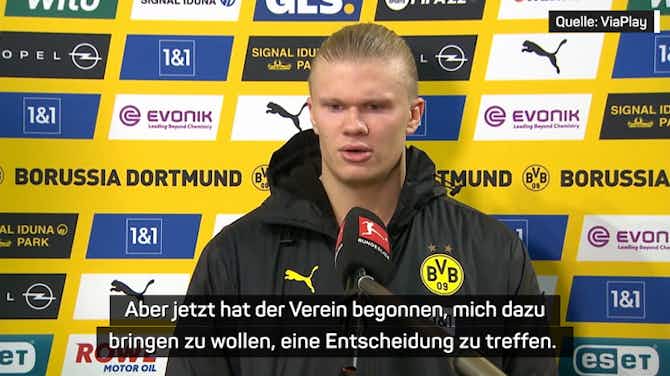 Vorschaubild für Haaland: “Dortmund setzt mich unter Druck”