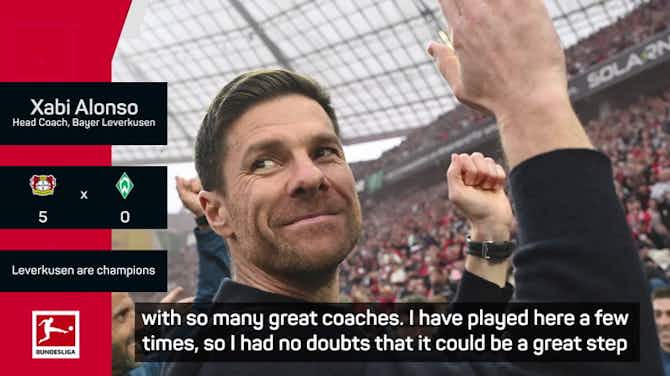 Anteprima immagine per  I couldn't expect something this good - Xabi Alonso as Leverkusen claim first title