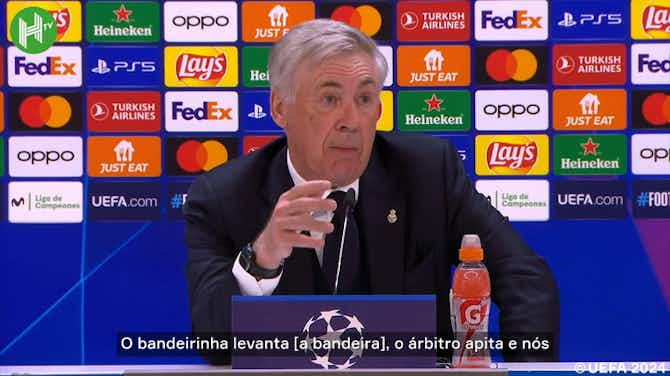 Pratinjau gambar untuk "O árbitro apitou e nós paramos", diz Ancelotti sobre lance polêmico no Bernabéu