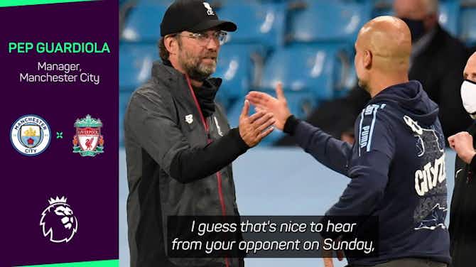 Preview image for Guardiola insists he's not the best, despite what Klopp says