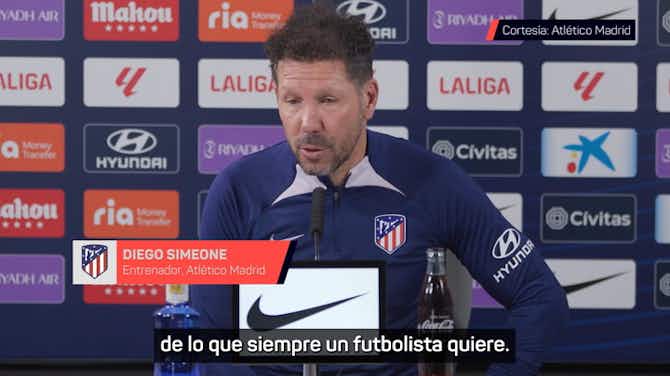 Imagem de visualização para Simeone, sobre Correa: "Hasta que él quiera, va a ser un jugador importante para nosotros"