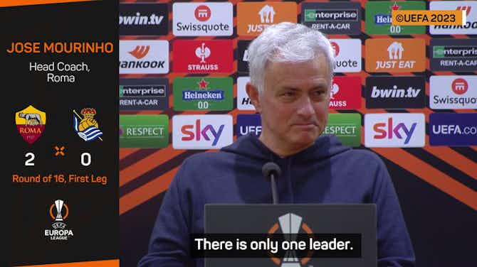 Preview image for Mourinho reveals 'only leader' at Roma after Sociedad win