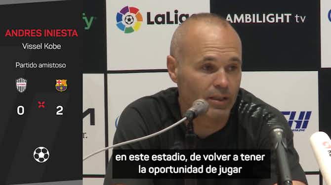 Vorschaubild für Iniesta: "Agradecido de que el Barça haya venido en este momento tan especial"