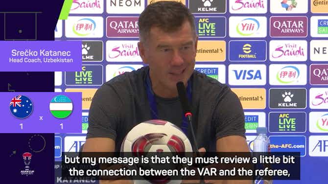 Pratinjau gambar untuk Uzbekistan coach fumes at controversial penalty after Socceroos draw