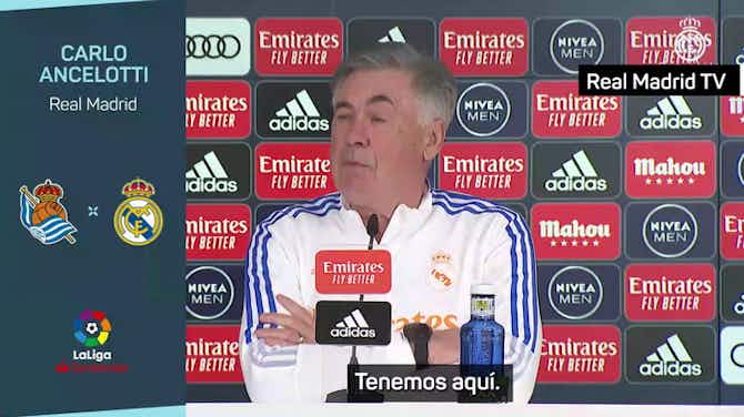 Imagen de vista previa para Ancelotti: "Si tuviera 25 años me gustaría ser Vinicius, Benzema o Haaland"