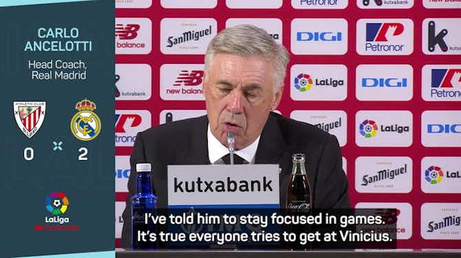 Preview image for Ancelotti wants more respect for Vinicius after victory in Bilbao