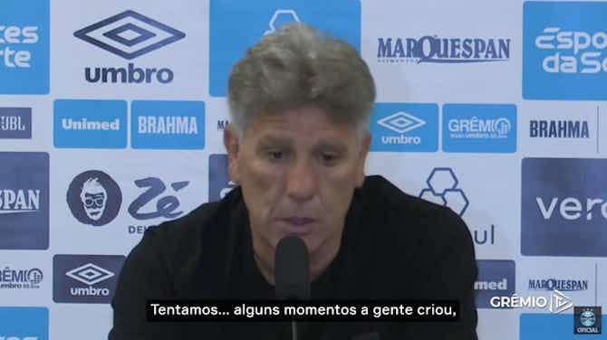 Imagem de visualização para Renato aprova empate fora e diz que irá buscar melhor equilíbrio do Grêmio