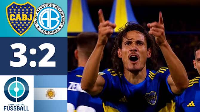 Imagen de vista previa para Cavani Hattrick inklusive Traum-Heber! Boca-Star entscheidet Heimspiel | Boca Juniors - Belgrano 