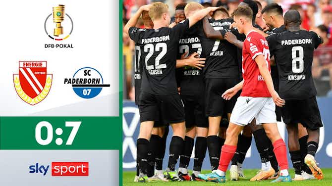 Vorschaubild für FC Energie Cottbus - SC Paderborn 07 | Highlights - 1 | DFB Pokal 2023/24