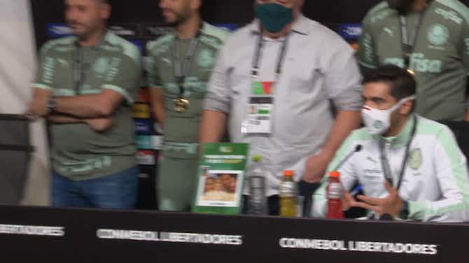 Preview image for Watch out! Palmeiras coach Ferreira soaked after Copa Libertadores triumph