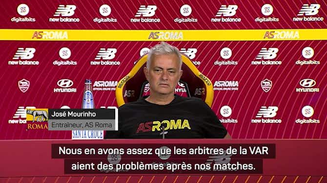 Image d'aperçu pour AS Rome - "Où sont nos points ?" : le coup de gueule de Mourinho contre les arbitres du VAR