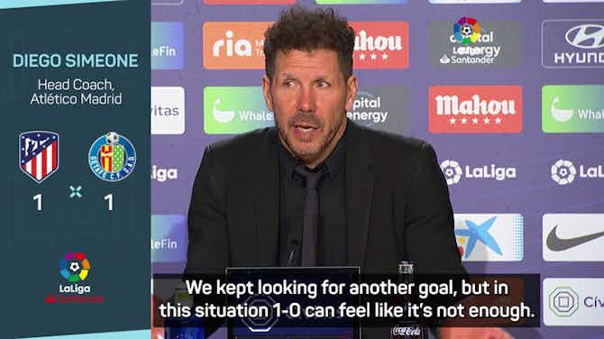 Anteprima immagine per Penalty frustration for Simeone as Atlético held at home