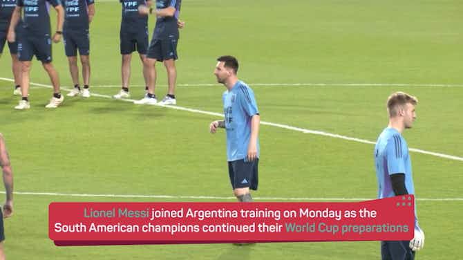 Preview image for Messi and Argentina train ahead of final World Cup warm-up
